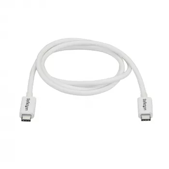 StarTech.com Thunderbolt 3 laidas - 20 Gbps - 1 m - baltas - suderinamas su Thunderbolt, USB ir DisplayPort
