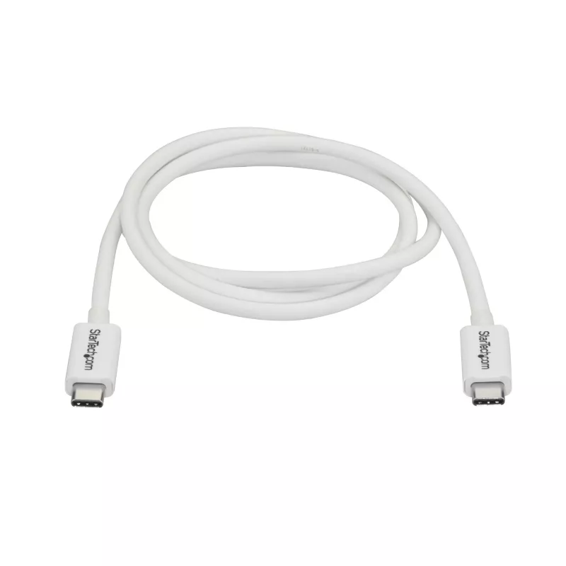 StarTech.com Thunderbolt 3 laidas - 20 Gbps - 1 m - baltas - suderinamas su Thunderbolt, USB ir DisplayPort
