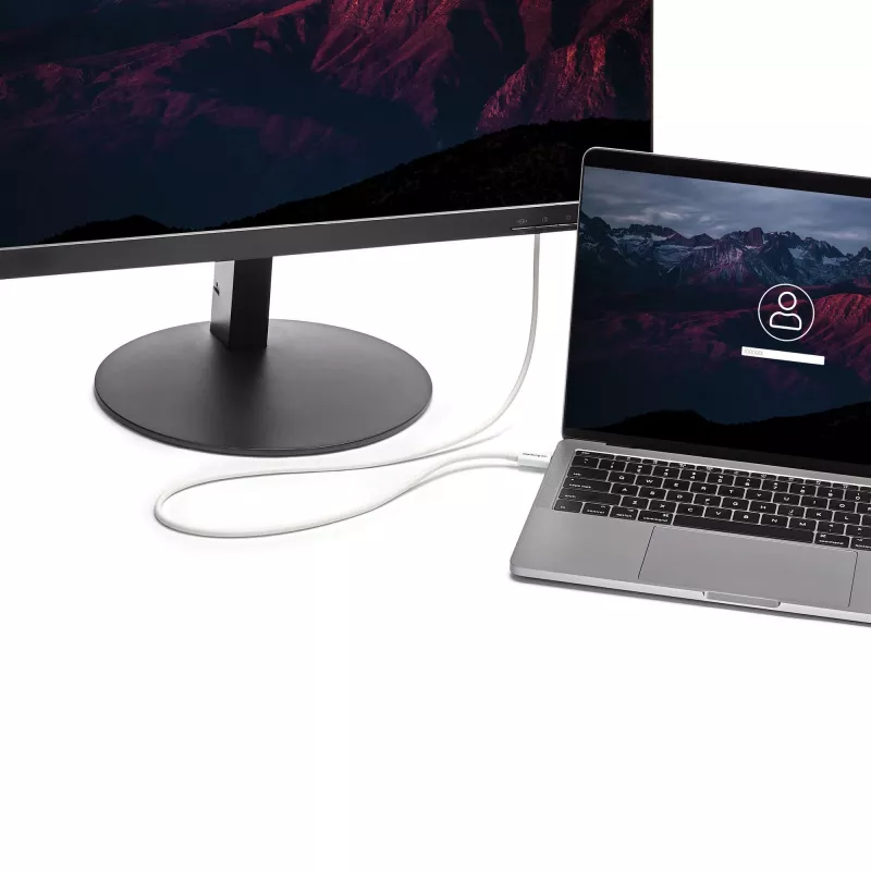 StarTech.com Thunderbolt 3 laidas - 20 Gbps - 1 m - baltas - suderinamas su Thunderbolt, USB ir DisplayPort