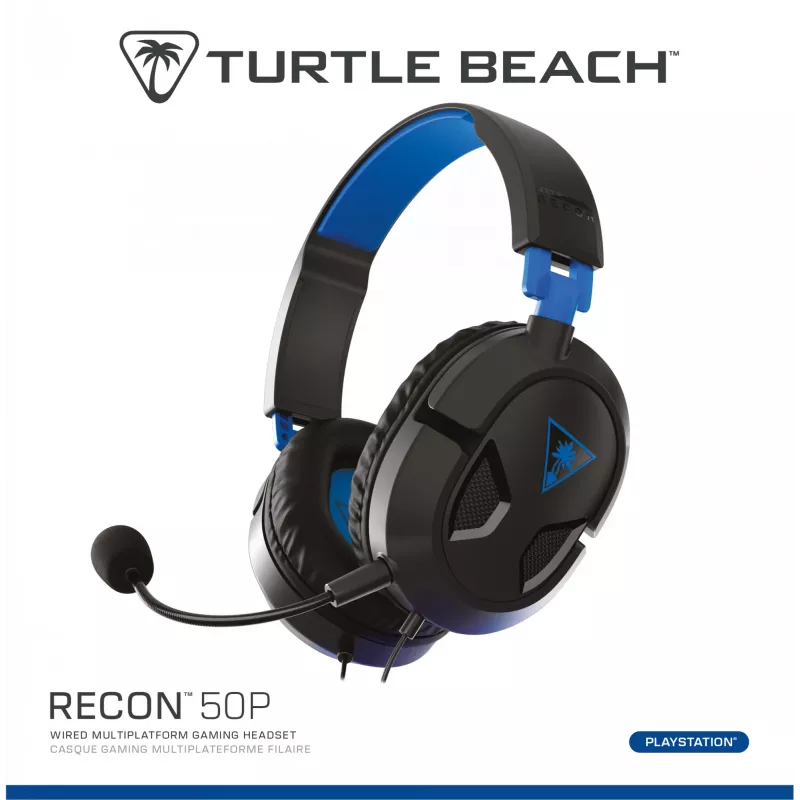 Turtle Beach Recon 50P ausinės laidinės žaidimų ausinės - PS5, PS4, Xbox Series X arba S, Xbox One ir PC