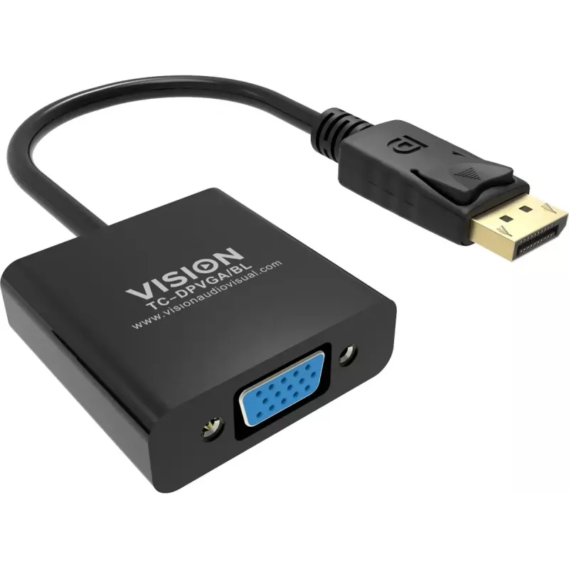 Vaizdo kabelio adapteris DisplayPort į VGA Vision TC-DPVGA/BL