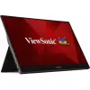 Viewsonic TD1655 kompiuterio monitorius 39,6 cm (15,6 col.) 1920 x 1080 pikselių Full HD LED jutiklinis ekranas, kelių naudotojų, juodas, sidabrinis