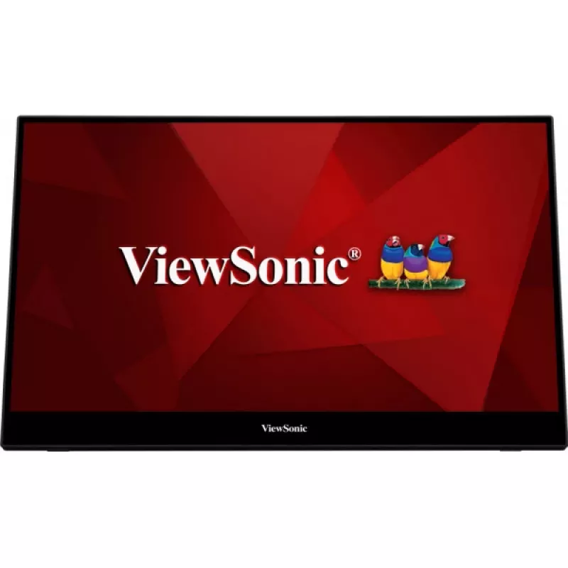 Viewsonic TD1655 kompiuterio monitorius 39,6 cm (15,6 col.) 1920 x 1080 pikselių Full HD LED jutiklinis ekranas, kelių naudotojų, juodas, sidabrinis