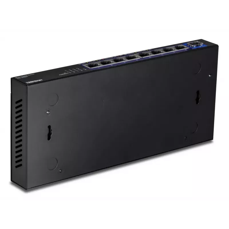 Nevaldomas tinklo komutatorius TRENDnet TEG-S5091 — 8× 2.5G RJ-45 prievadai, 60 Gbit/s, 12V, tvirtinamas ant sienos