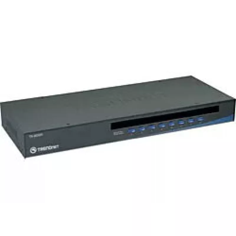 KVM jungiklis Trendnet TK-803R 8 prievadų USB/PS/2 montuojamas į stovą, VGA, 2048x1536