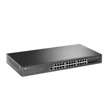 TP-Link JetStream TL-SG3428X-UPS tinklo jungiklis Valdomas L2+/L3 Gigabit Ethernet (10/100/1000) 1U Juoda