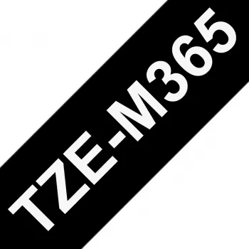 Brother TZE-M365 juostos etikečių gamybai Balta ant juodo
