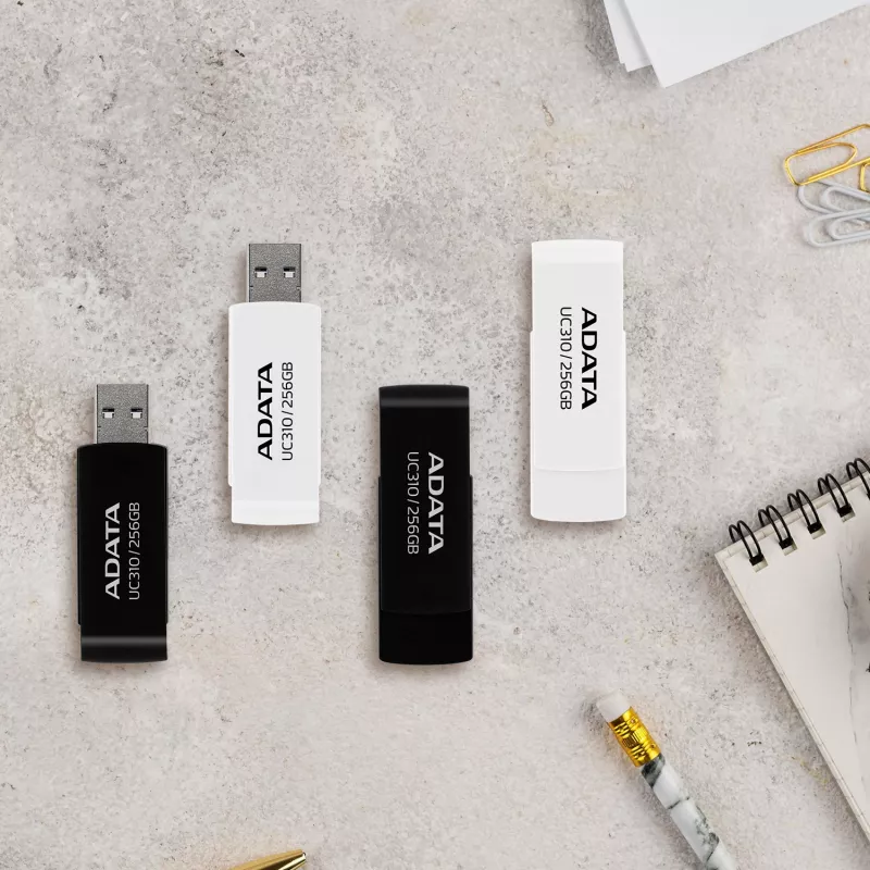 ADATA UC310 USB atmintinė 256 GB USB Type-A 3.2 Gen 1 (3.1 Gen 1) Balta