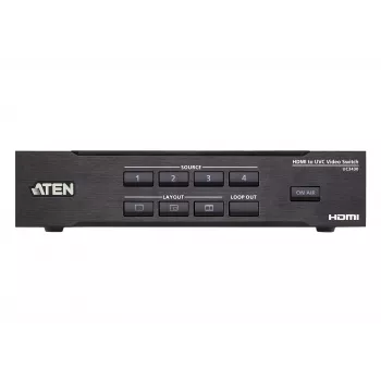 ATEN CAMLIVE PRO 4K 4 įėjimų HDMI į USB vaizdo perjungiklis, juodas, HDMI, 3840 x 2160 pikselių, metalas, Taivanas, 3840 x 2160 1920 x 1080 1280 x 720