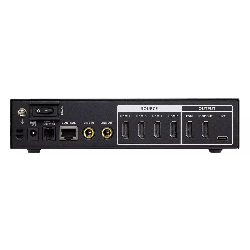 ATEN CAMLIVE PRO 4K 4 įėjimų HDMI į USB vaizdo perjungiklis, juodas, HDMI, 3840 x 2160 pikselių, metalas, Taivanas, 3840 x 2160 1920 x 1080 1280 x 720