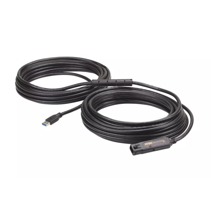 ATEN 15 m USB3.2 Gen1 ilgintuvo laidas, 15 m, USB A, USB A, USB 3.2 Gen 1 (3.1 Gen 1), 5 Gbit/s, juoda