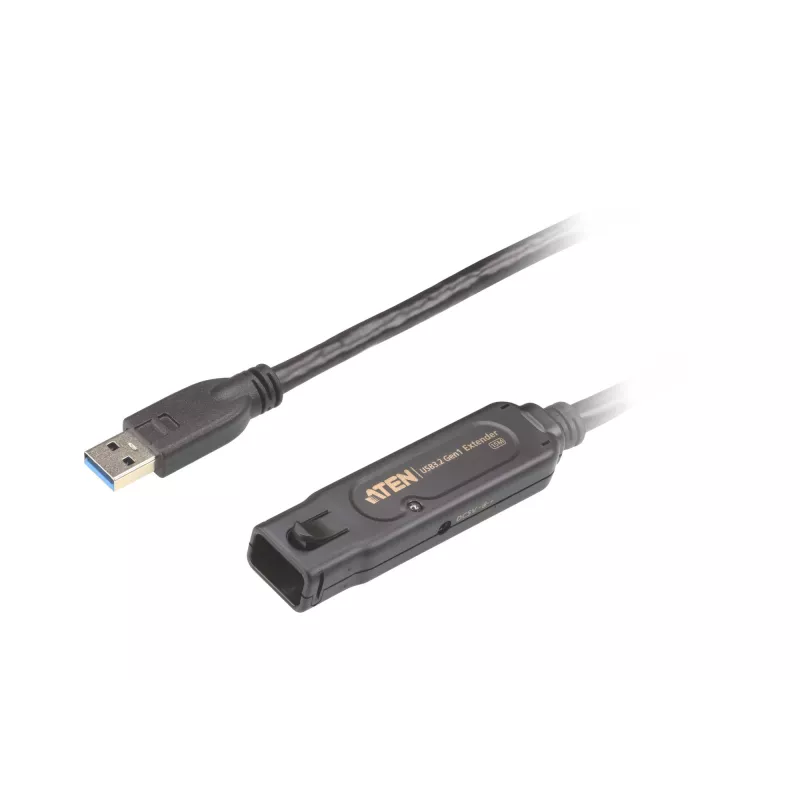 ATEN 15 m USB3.2 Gen1 ilgintuvo laidas, 15 m, USB A, USB A, USB 3.2 Gen 1 (3.1 Gen 1), 5 Gbit/s, juoda