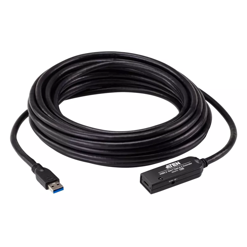 ATEN USB 3.2 Gen1 ilgintuvo kabelis 10 m USB A į USB C juodas