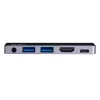 ATEN USB-C Travel Dock su maitinimo pralaidumu, Universalus, USB Type-C, Juoda, Sidabrinė