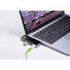 ATEN USB-C Travel Dock su maitinimo pralaidumu, Universalus, USB Type-C, Juoda, Sidabrinė