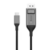 Kabelis ALOGIC 2m Ultra USB-C vyriškas į DP vyriškas 4K 60Hz LED baltas