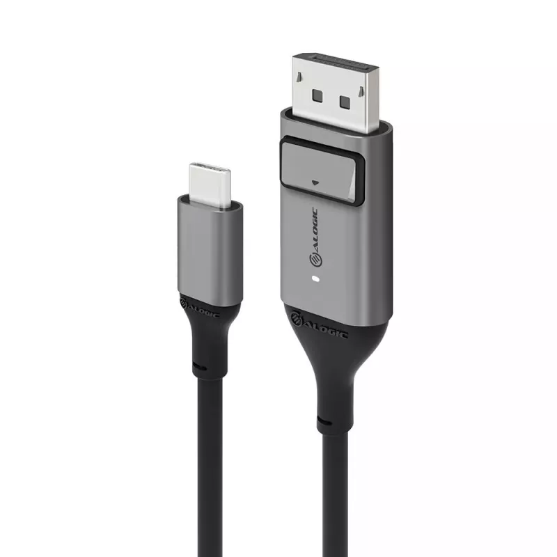 Kabelis ALOGIC 2m Ultra USB-C vyriškas į DP vyriškas 4K 60Hz LED baltas