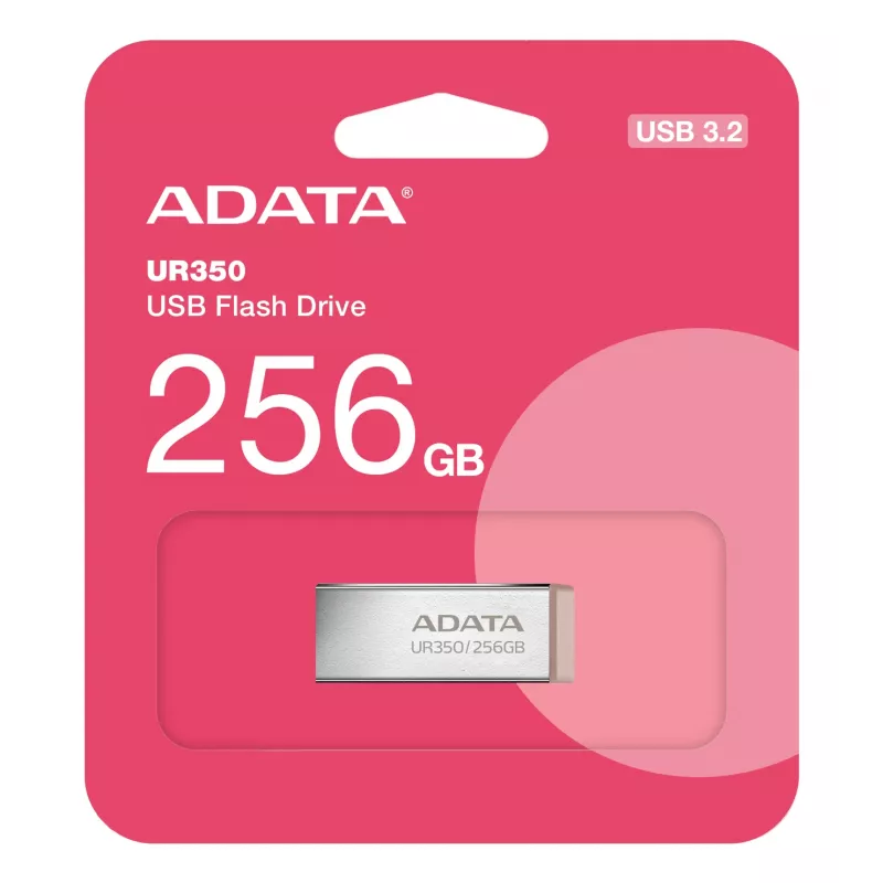 ADATA UR350 USB atmintukas 256 GB USB Type-A 3.2 Gen 1 (3.1 Gen 1) Ruda, nerūdijantis plienas
