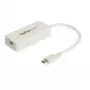 StarTech.com USB-C į Gigabit Ethernet adapteris su USB-A prievadu - Baltas 1 Gbps NIC USB 3.0/USB 3.1 Type-C tinklo adapteris - 1GbE USB-C RJ45/LAN TB3 suderinamas Windows MacBook Pro Chromebook
