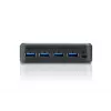 ATEN 2 prievadų USB 3.0 periferinių įrenginių bendrinimo įrenginys, 5 Gbit/s, „Micro-USB Type-B“, juodas, plastikinis, 0 – 40 °C, -20 – 60 °C