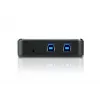 ATEN 2 prievadų USB 3.0 periferinių įrenginių bendrinimo įrenginys, 5 Gbit/s, „Micro-USB Type-B“, juodas, plastikinis, 0 – 40 °C, -20 – 60 °C