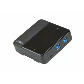 ATEN 2 prievadų USB–USB-C dalijimosi jungiklis, 5000 Gbit/s, juoda, plastikinė, 0 - 40 °C, -20 - 60 °C, 0 - 80%