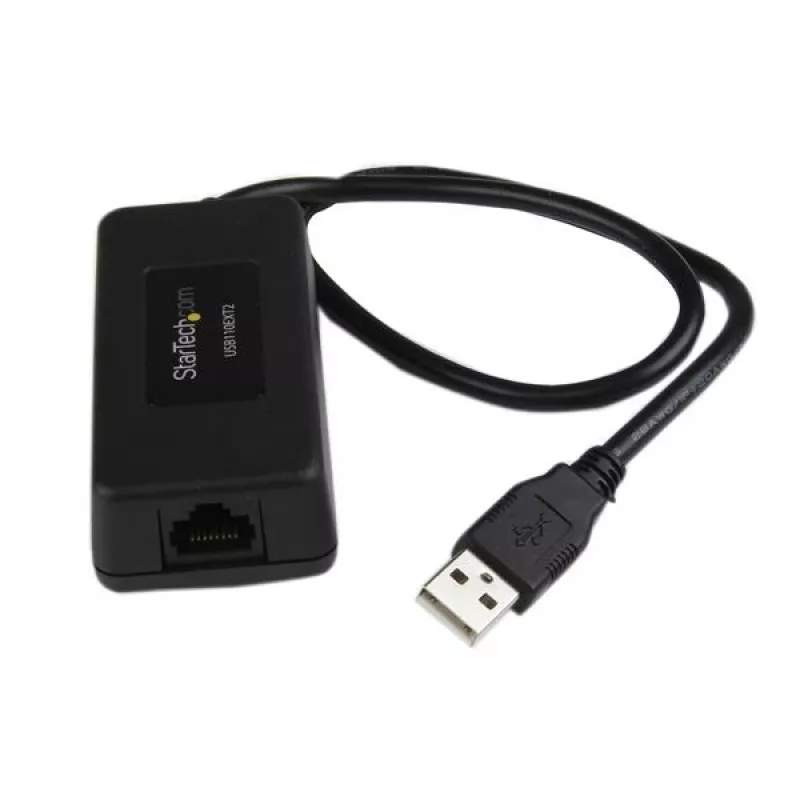 StarTech.com 1 prievado USB per Cat5 / Cat6 eterneto plėtiklis – iki 131 pėd. (40 m)