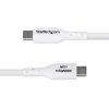 StarTech.com 3 m USB-A į USB-C įkrovimo laidas, įkrovimas ir sinchronizavimas, 3A, USB 2.0, TPE apvalkalas – baltas USB įkrovimo laidas