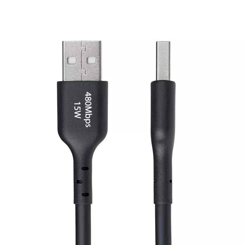 StarTech.com 4 m (13 pėd.) USB-A į USB-C įkrovimo laidas, įkrovimas ir sinchronizavimas, 3 A, USB 2.0, TPE apvalkalas – juodas USB įkrovimo laidas