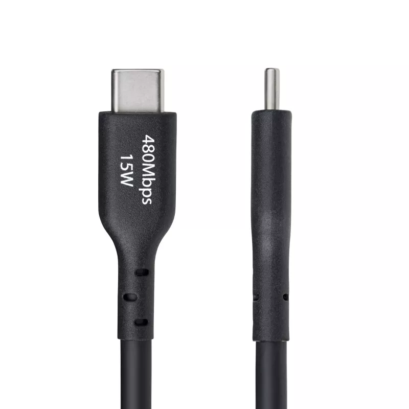 StarTech.com 4 m (13 pėd.) USB-A į USB-C įkrovimo laidas, įkrovimas ir sinchronizavimas, 3 A, USB 2.0, TPE apvalkalas – juodas USB įkrovimo laidas