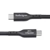 StarTech.com 4 m (13 pėd.) USB-A į USB-C įkrovimo laidas, įkrovimas ir sinchronizavimas, 3 A, USB 2.0, TPE apvalkalas – juodas USB įkrovimo laidas