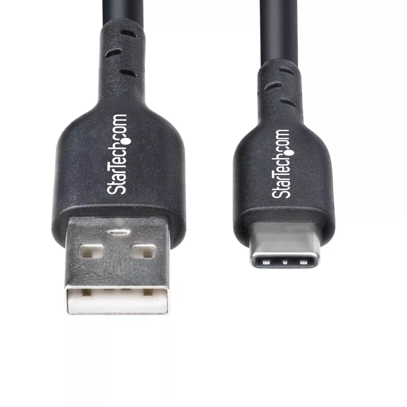 StarTech.com 4 m (13 pėd.) USB-A į USB-C įkrovimo laidas, įkrovimas ir sinchronizavimas, 3 A, USB 2.0, TPE apvalkalas – juodas USB įkrovimo laidas