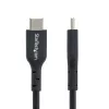 StarTech.com 13 pėdų (4 m) USB-C įkrovimo laidas, įkrovimas ir sinchronizavimas, 60 W (3 A) PD, USB 2.0 nešiojamojo kompiuterio įkroviklio laidas, TPE apvalkalas – juodas USB-C įkrovimo laidas