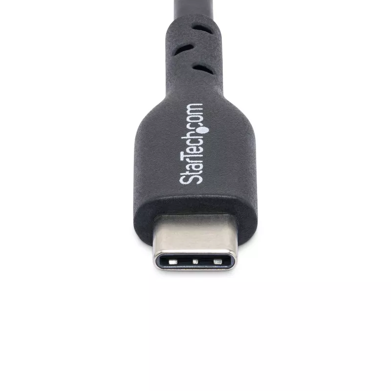 StarTech.com 13 pėdų (4 m) USB-C įkrovimo laidas, įkrovimas ir sinchronizavimas, 60 W (3 A) PD, USB 2.0 nešiojamojo kompiuterio įkroviklio laidas, TPE apvalkalas – juodas USB-C įkrovimo laidas