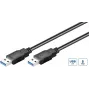 Microconnect USB3.0AA2B USB laidas USB 3.2 Gen 1 (3.1 Gen 1) 2 m USB A Juodas