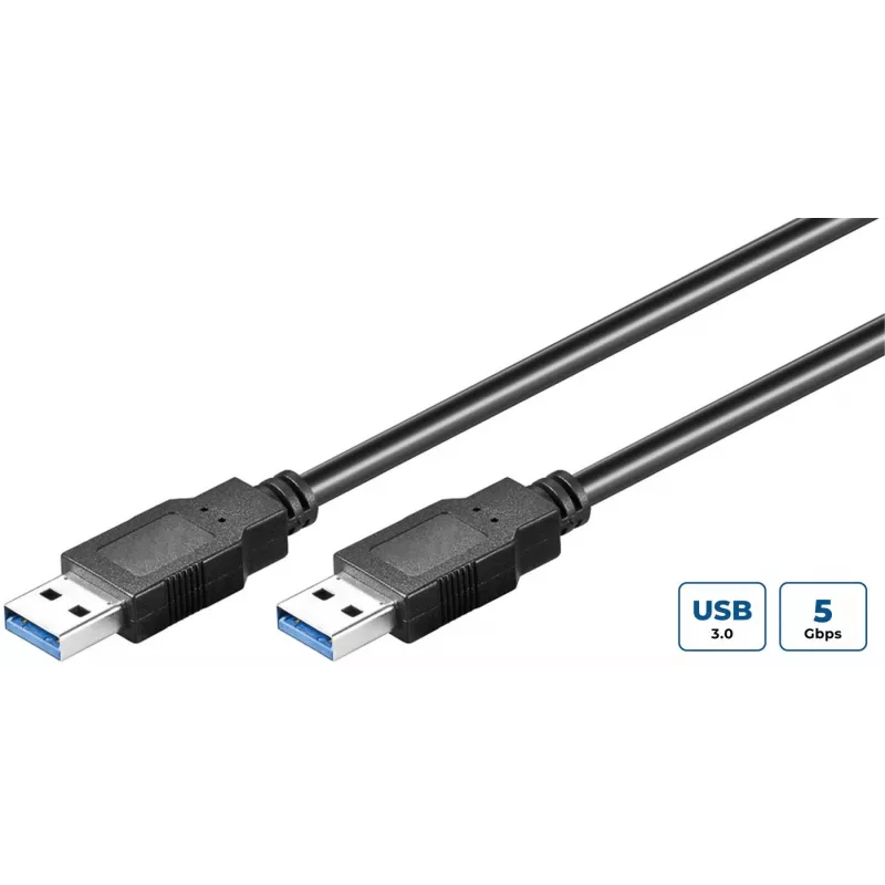 Microconnect USB3.0AA3B USB laidas USB 3.2 Gen 1 (3.1 Gen 1) 3 m USB A Juodas