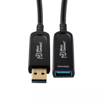 Microconnect USB3.0AAF20AOP USB laidas USB 3.2 Gen 1 (3.1 Gen 1) 20 m USB A Juodas