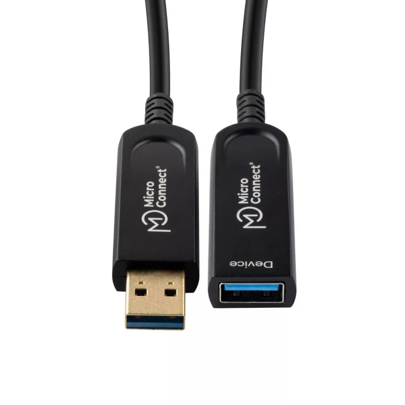 Microconnect USB3.0AAF20AOP USB laidas USB 3.2 Gen 1 (3.1 Gen 1) 20 m USB A Juodas