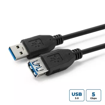 USB laidas Microconnect USB3.0AAF5B USB 3.2 Gen 1 (3.1 Gen 1) 5 m USB A Juoda