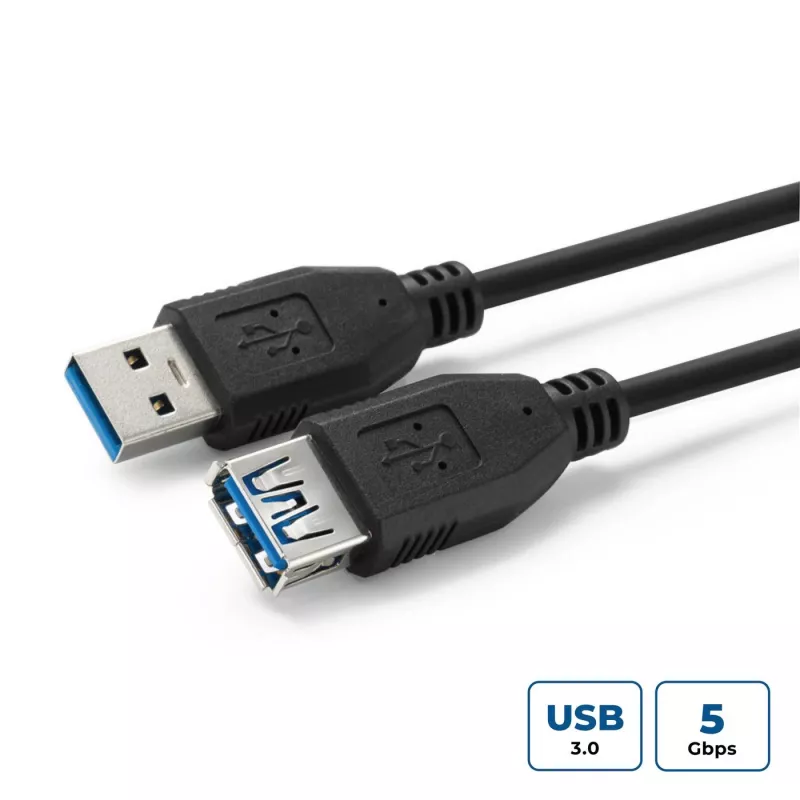 USB laidas Microconnect USB3.0AAF5B USB 3.2 Gen 1 (3.1 Gen 1) 5 m USB A Juoda