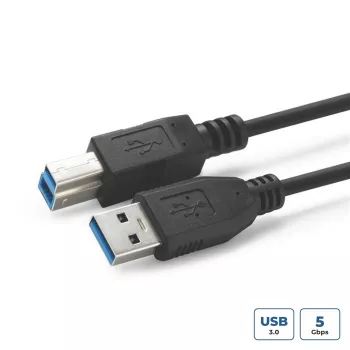 Microconnect USB3.0AB05B USB laidas USB 3.2 Gen 1 (3.1 Gen 1) 0,5 m USB A USB B Juoda