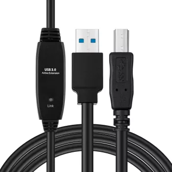 Microconnect Active USB3.0 A-B 7m M-M juodas laidas 5 Gbit/s