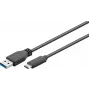 Microconnect USB3.1CA0015 USB laidas USB 3.2 Gen 1 (3.1 Gen 1) 0,15 m USB C USB A Juoda