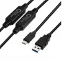 Microconnect USB3.1CA10AMP USB laidas USB 3.2 Gen 1 (3.1 Gen 1) 10 m USB C USB A juodas