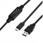 Microconnect USB3.1CA5AMP USB laidas USB 3.2 Gen 1 (3.1 Gen 1) 5 m USB C USB A Juodas