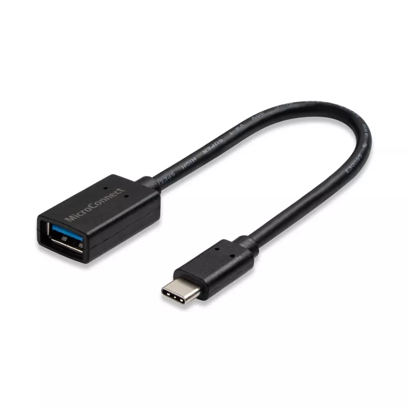 Microconnect USB3.1CAF02BH USB laidas USB 3.2 Gen 1 (3.1 Gen 1) 0.2 m USB C USB A Juoda