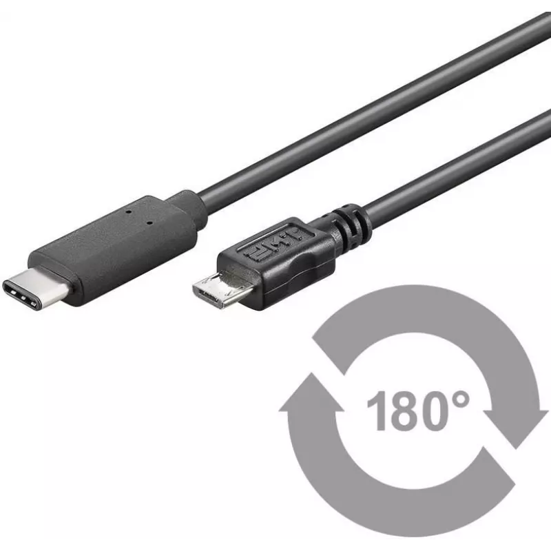 Microconnect USB3.1CAMIB1 USB laidas USB 2.0 1 m USB C Micro-USB B Juodas