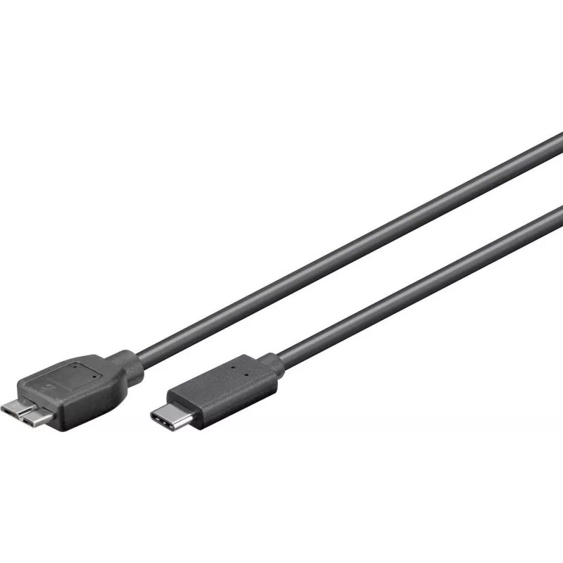 Microconnect USB3.1CAMIB3.06 USB laidas USB 3.2 Gen 2 (3.1 Gen 2) 0,6 m USB C Micro-USB B Juodas