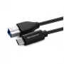 Microconnect USB3.1CB5 USB kabelis USB 3.2 Gen 1 (3.1 Gen 1) 5 m USB C USB B Juoda