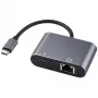 Microconnect USB3.1CETHPDBA kabelio lyties adapteris USB C RJ-45 Juodas